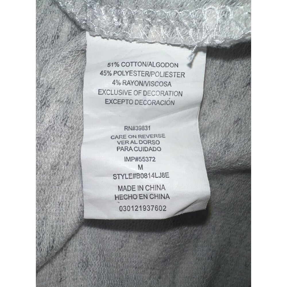Democracy Womens Embellished Top Size M Gray Cotton/Polyester/Rayon Blend 3/4 Sl - Picture 4 of 5